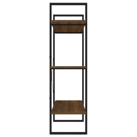 REGAŁ NA KSIĄŻKI BRĄZOWY DĄB 100X30X105CM