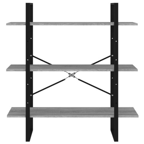 REGAŁ NA KSIĄŻKI SZARY DĄB SO100X30X105CM