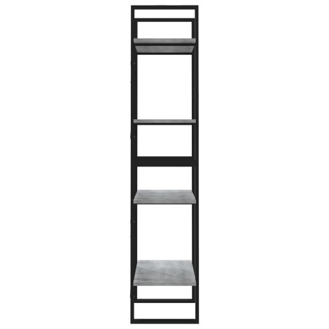 REGAŁ NA KSIĄŻKI Z 4 PÓŁKAMI SZARY DĄB SO60X30X140CM