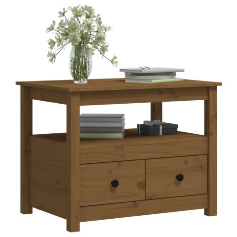 STOLIK KAWOWY MIODOWY BRĄZ 71X49X55CM LITE DREWNO SOSNOWE