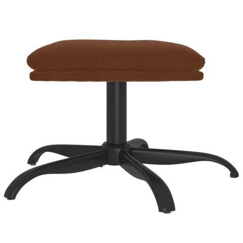 PODNÓŻEK BRĄZOWY 60X60X39CM TAPICEROWANY MIKROFIBRĄ