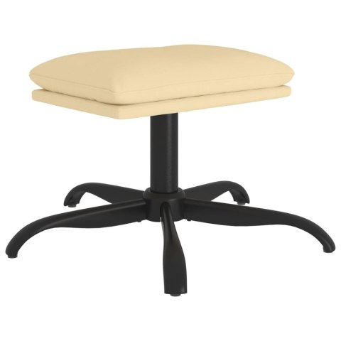 PODNÓŻEK KREMOWY 60X60X39CM OBITY AKSAMITEM