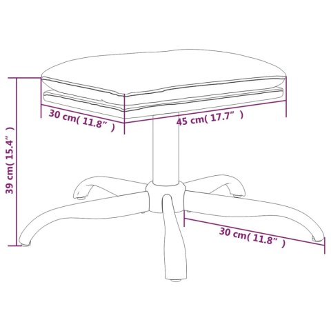 PODNÓŻEK KREMOWY 60X60X39CM OBITY AKSAMITEM