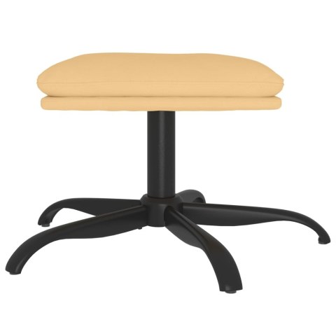 PODNÓŻEK KREMOWY 60X60X39CM TAPICEROWANY MIKROFIBRĄ