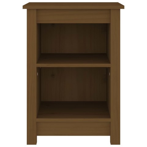 SZAFKA NOCNA MIODOWY BRĄZ 40X35X55CM DREWNO SOSNOWE