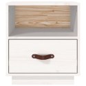 SZAFKA NOCNA BIAŁA 40X34X45CM DREWNO SOSNOWE