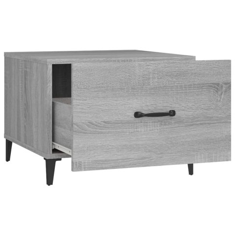 STOLIKI KAWOWE Z METALOWYMI NOGAMI 2 SZT. SZARY DĄB SONOMA