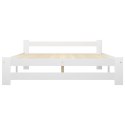 RAMA ŁÓŻKA BIAŁA DREWNO SOSNOWE 140X200CM