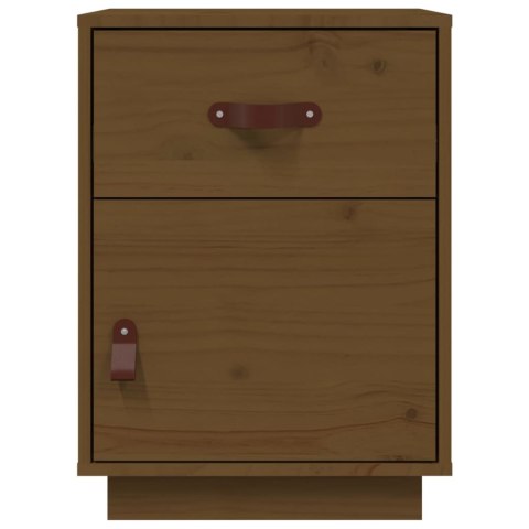 SZAFKI NOCNE 2 SZT. MIODOWY BRĄZ 40X34X55CM DREWNO SOSNOWE