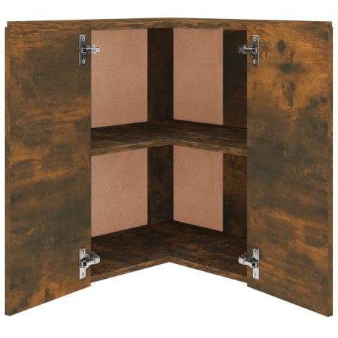 WISZĄCA SZAFKA NAROŻNA PRZYDYMIONY DĄB 57X57X60CM