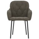 KRZESŁA STOŁOWE 2SZT CIEMNO SZARE AKSAMIT