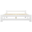 RAMA ŁÓŻKA BIAŁA DREWNO SOSNOWE 180X200CM