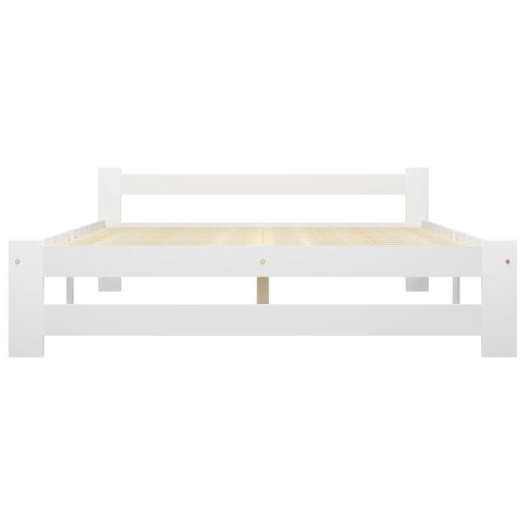 RAMA ŁÓŻKA BIAŁA DREWNO SOSNOWE 180X200CM