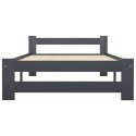 RAMA ŁÓŻKA CIEMNOSZARA 100X200CM DREWNO SOSNOWE