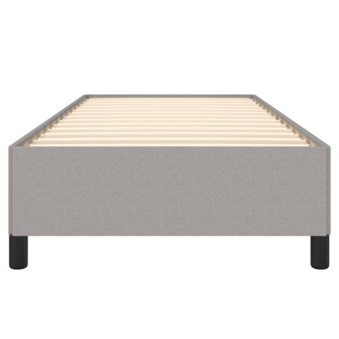 RAMA ŁÓŻKA JASNOSZARA 100X200CM TKANINA