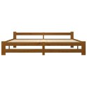 RAMA ŁÓŻKA 200X200CM MIODOWY BRĄZ DREWNO SOSNOWE