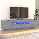 SZAFKA TV Z OŚWIETLENIEM LED SZARY DĄB SONOMA 160X35X40CM