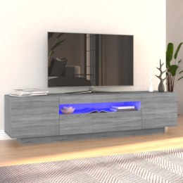 SZAFKA TV Z OŚWIETLENIEM LED SZARY DĄB SONOMA 160X35X40CM
