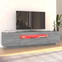 SZAFKA TV Z OŚWIETLENIEM LED SZARY DĄB SONOMA 160X35X40CM