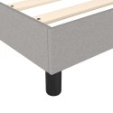 ŁÓŻKO KONTYNENTALNE JASNOSZARE 90X200CM TKANINA