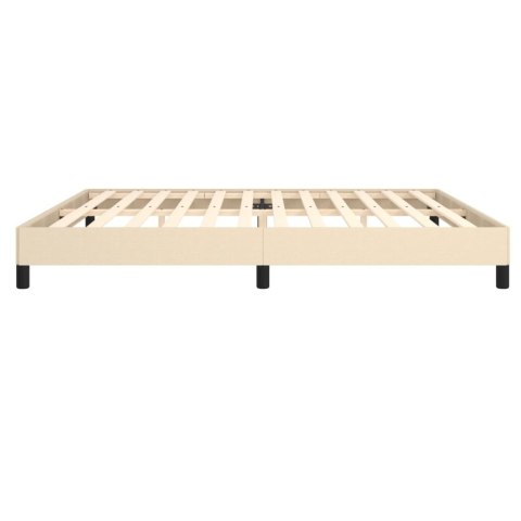 RAMA ŁÓŻKA KREMOWA 200X200CM TKANINA