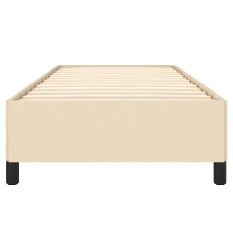 RAMA ŁÓŻKA KREMOWA 90X200CM TKANINA