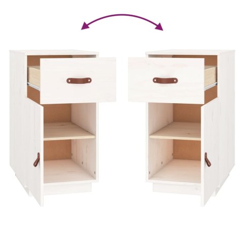 SZAFKA DO BIURKA BIAŁA 40X50X75CM DREWNO SOSNOWE