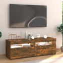 SZAFKA POD TV Z OŚWIETLENIEM LED PRZYDYMIONY DĄB 120X35X40CM