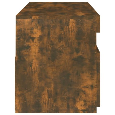 SZAFKA POD TV Z OŚWIETLENIEM LED PRZYDYMIONY DĄB 120X35X40CM