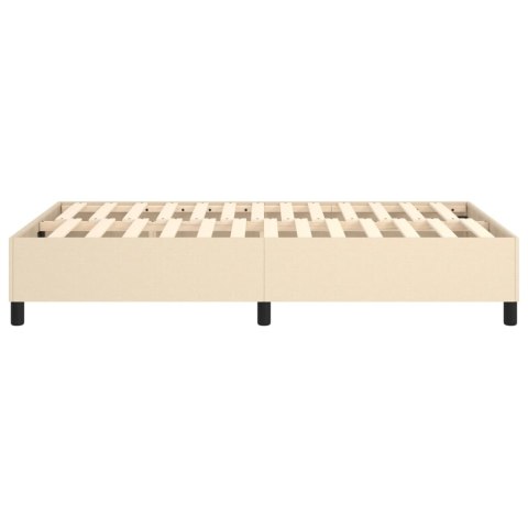 ŁÓŻKO KONTYNENTALNE KREMOWE 120X200CM TKANINA