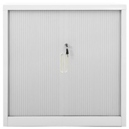 SZAFKA Z DRZWIAMI PRZESUWNYMI SZARA 90X40X90CM STAL