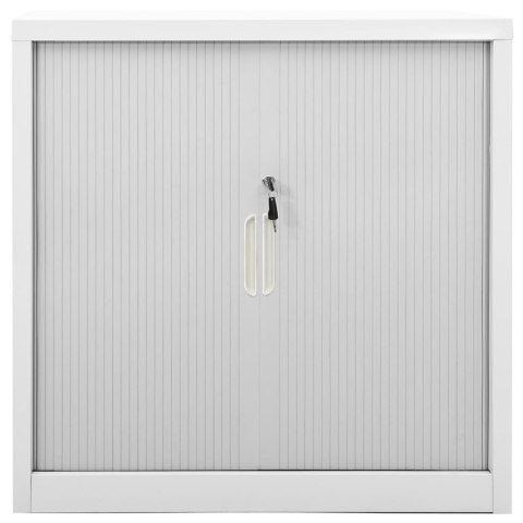 SZAFKA Z DRZWIAMI PRZESUWNYMI SZARA 90X40X90CM STAL