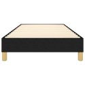 ŁÓŻKO KONTYNENTALNE CZARNE OBITE TKANINĄ 90X190CM