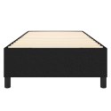ŁÓŻKO KONTYNENTALNE CZARNE OBITE TKANINĄ 90X200CM