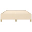 RAMA ŁÓŻKA KREMOWA 140X190CM OBITA TKANINĄ