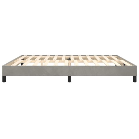 ŁÓŻKO KONTYNENTALNE JASNOSZARE 200X200CM AKSAMIT