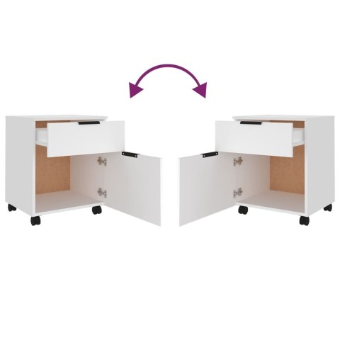 SZAFKA NA DOKUMENTY NA KÓŁKACH BIAŁA 45X38X54CM