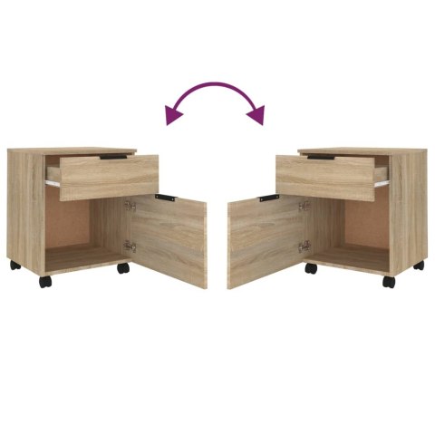 SZAFKA NA DOKUMENTY NA KÓŁKACH DĄB SONOMA 45X38X54CM