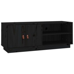 SZAFKA POD TV CZARNA 105X34X40CM DREWNO SOSNOWE