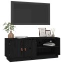 SZAFKA POD TV CZARNA 105X34X40CM DREWNO SOSNOWE