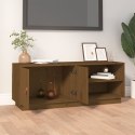 SZAFKA POD TV MIODOWY BRĄZ 105X34X40CM DREWNO SOSNOWE