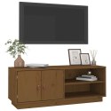 SZAFKA POD TV MIODOWY BRĄZ 105X34X40CM DREWNO SOSNOWE