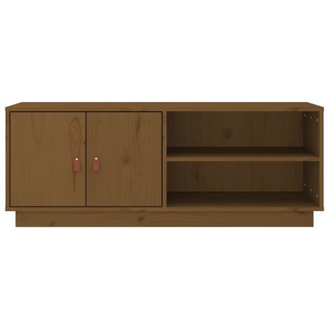 SZAFKA POD TV MIODOWY BRĄZ 105X34X40CM DREWNO SOSNOWE