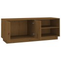 SZAFKA POD TV MIODOWY BRĄZ 105X34X40CM DREWNO SOSNOWE