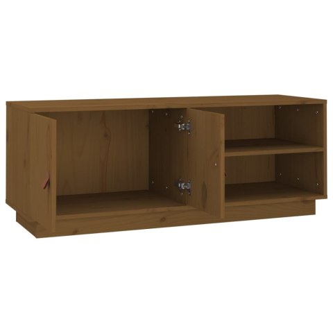 SZAFKA POD TV MIODOWY BRĄZ 105X34X40CM DREWNO SOSNOWE