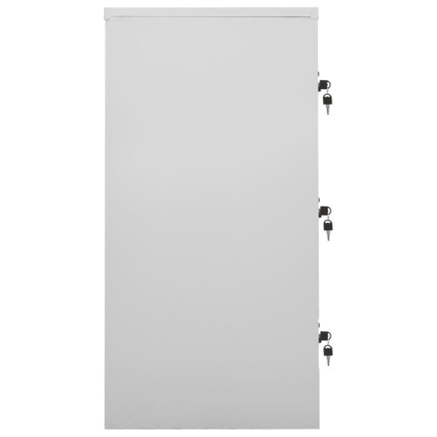 SZAFKA ZAMYKANA NA KLUCZ SZARO-NIEBIESKA 90X45X92,5CM STAL