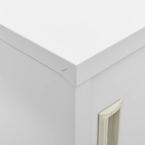 SZAFKA ZAMYKANA NA KLUCZ JASNOSZARA 90X45X92,5CM STAL