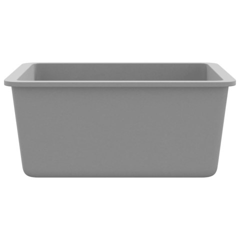 GRANITOWY ZLEWOZMYWAK JEDNOKOMOROWY SZARY