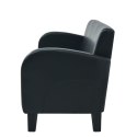 SOFA 3-OSOBOWA SKÓRA CZARNA
