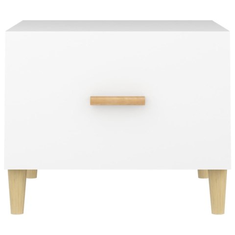 STOLIKI KAWOWE 2 SZT. BIAŁE 50X50X40CM